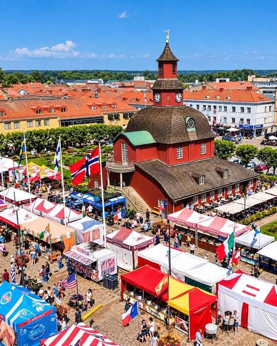 Lidköping centrum och Gamla Stadens Torg